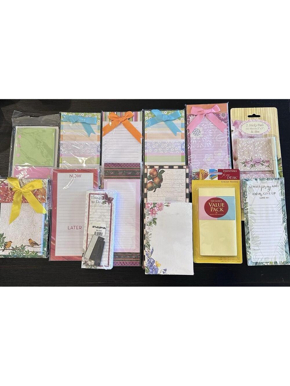 Magnetic & Sticky Notepads Lot of 14 Grocery To Do List Fridge Memo Pads New